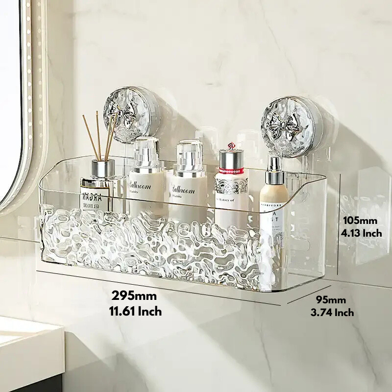 Practical wall shelf without drilling for bathroom